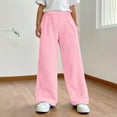 thumbnail image 2 of LRen Girls Jeans Wide Leg,Girls Winter Pajama Pants Thermal Sleepwear Soft Cozy Comfort Bottoms For Kids,Pink,4-5 Years, 2 of 7