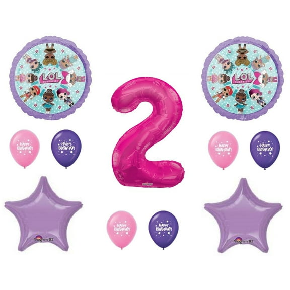 2nd Birthday Party LOL Balloons Decoration Supplies