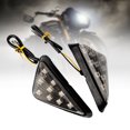 thumbnail image 3 of Luz indicadora de giro, Acouto 2x 12V Motocicleta Euro Triángulo Montaje empotrado Se?al de giro Humo ámbar LED Luz AP EOTVIA NO, 3 of 6