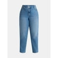 thumbnail image 2 of Terra & Sky Women's Plus Size Straight High Rise Jeans, Sizes 16W-26W, 2 of 5