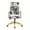 Black & White, variant on LUXMOD High Back Executive Office Chair with Armrest Adjustable Swivel Chair in Durable Vegan Leather Modern Gold Office Chair Ergonomic Desk Chair for Extra Back and Lumbar Support