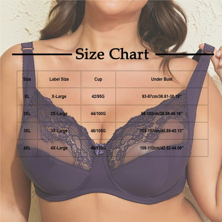 Levmjia Womens Lace Underwire Bra Plus Size Comfortable Breathable Sexy  Embroidered Bralette for Everyday Wear Soft Nylon Fabric Supportive Full  Coverage G Cup