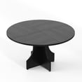 thumbnail image 4 of Kojooin 47 Inch Round Dining Table for 4-6 People, Rustic Farmhouse Wood Circle Kitchen Table with Pedestal Base for Small Spaces, 4 of 7