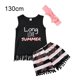 thumbnail image 4 of Minnieouse Baby Top Shorts Outfit Letra Impreso Camiseta Chaleco Borla Pantalones Cortos Diadema conjuntos de ropa Negro 130cm, 4 of 6
