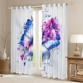thumbnail image 2 of Castle Fairy Butterfly Blackout Curtains Set of 2 (52x84 Each),Floral Window Curtains, 2 of 6