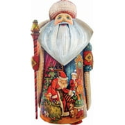 G.Debrekht 241154 Woodcarving Christmas Gift Giving Father Frost 13 in. - Woodcarved Santa