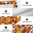 thumbnail image 6 of Orange Fall Outdoor Rug for Patio/Deck/Porch, Non-Slip Large Area Rug 6 x 9 Ft, Pumpkins Thanksgiving Maple Leaf Plaid Indoor Outdoor Rugs Washable Area Rugs, Reversible Camping Rug Carpet Runner, 6 of 8