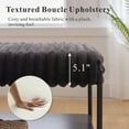 thumbnail image 3 of Tynzuro Rectangle Upholstered Ottoman with Shelf, Soft Plush Storage Bench for Entryway/Living Room, Charcoal, 3 of 6