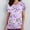 #032-Wine, variant on Haivin Women's Printed Short Sleeved Shirt, Casual Round Neck T-Shirt, Loose and Breathable Fabric