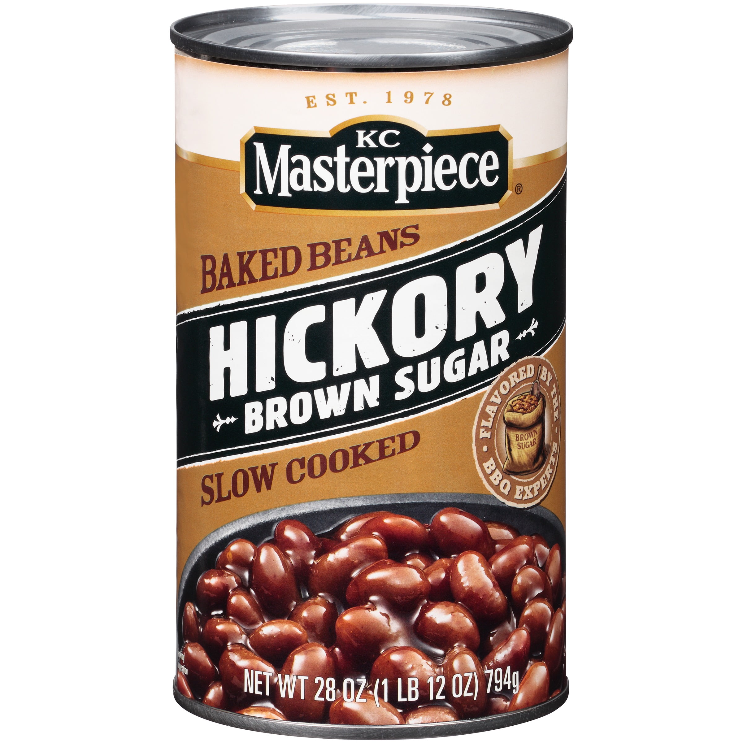 Kc Masterpiece Slow Cooked Hickory Brown Sugar Baked Beans, 28 oz