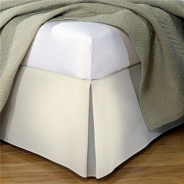 Fresh Ideas FRE20114IVOR01 Jupe Lit Tailleur en Popeline Ivoire - Simple