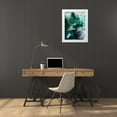 thumbnail image 3 of Urban Epiphany 25x32 White Modern Wood Framed Museum Art Print Titled - Teal Abstract B, 3 of 4