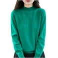 thumbnail image 2 of Wlynlyn Womens Long Sleeve Shirts Turtleneck Fall Winter Warm Ssolid Color Oft Knitted Loose Pullover Tops, 2 of 6