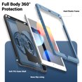 thumbnail image 3 of for iPad 9th Gen 2021/8th Gen 2020/7th Gen 2019 Case, Durable Sturdy Protection Case Hidden Folding Bracket Hand Strap and Pencil Holder with Heat Sink Hole for iPad 10.2" - Navyblue, 3 of 10