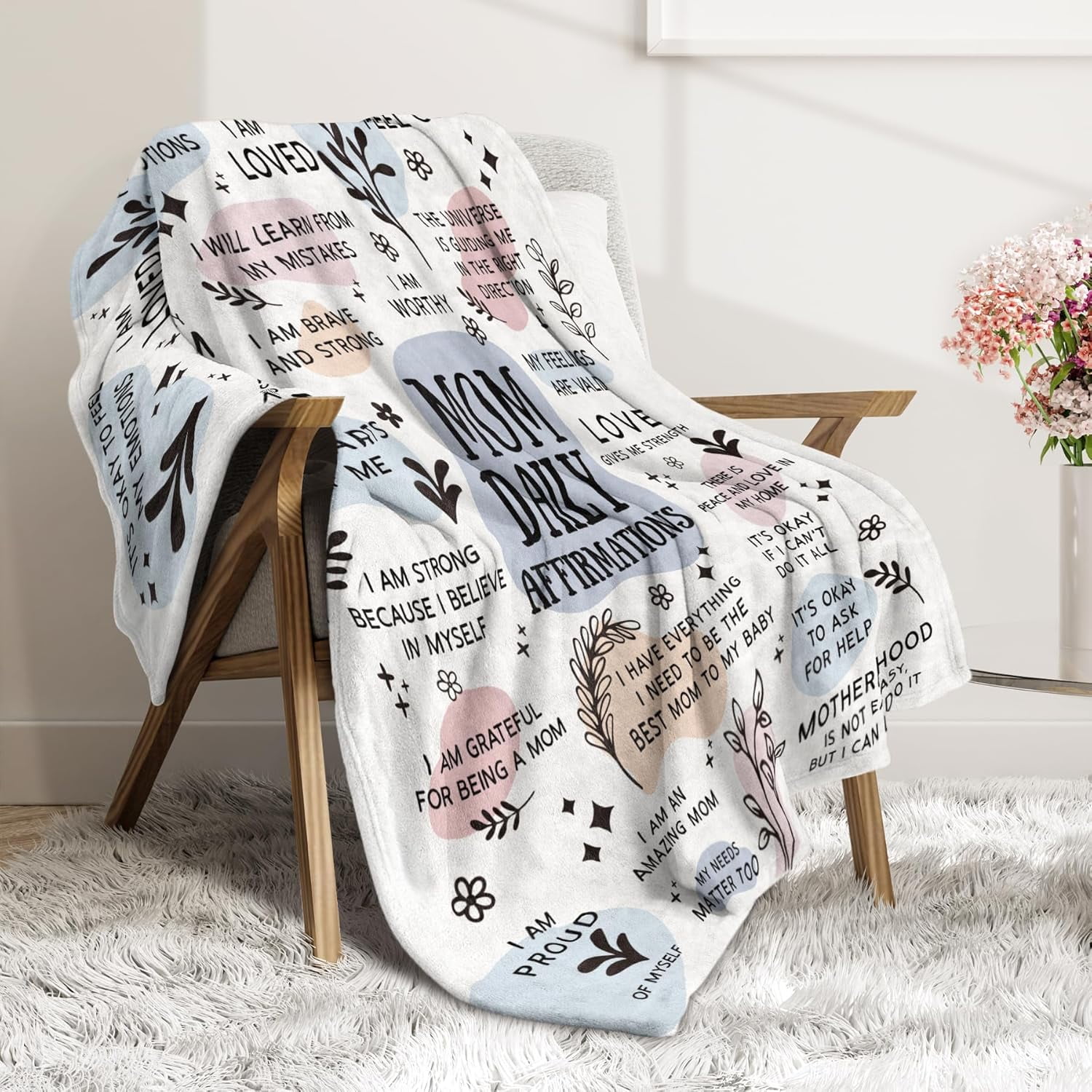 New Mom Gifts for Women Blanket, Postpartum Gender Reveal Mothers Day Birthday Gifts for Girl, Boy Mom