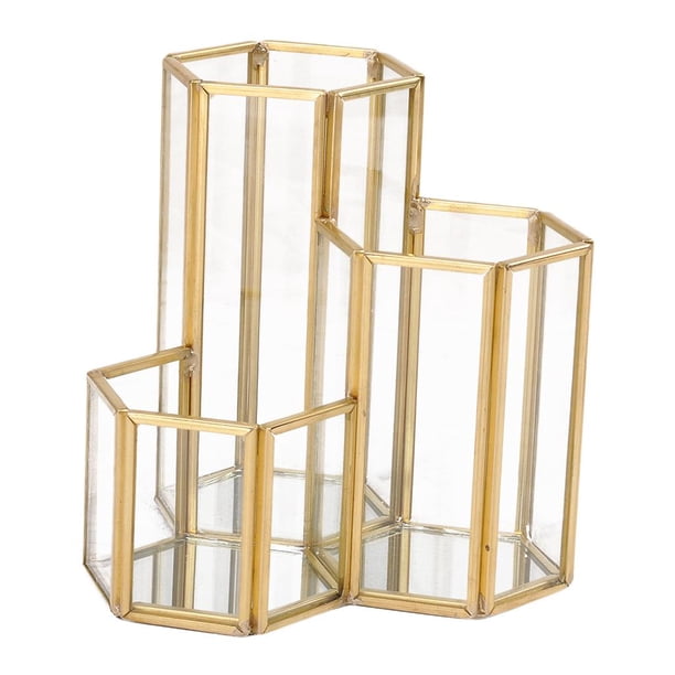 Soporte de cepillo de maquillaje a lápiz Accesorios Creativos Del Escritorio Del Del Organizador Del Escritorio Del Tenedor de La de Cristal, Niños Magideal Soporte de cepillo de maquillaje a lápiz