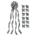 thumbnail image 1 of SUTENGDA Large Glitter Candy Cane Stripe Ribbon Christmas Tree Topper Bow and 12  Bows  13 Pieces, 1 of 5