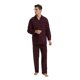 thumbnail image 5 of Apparonia Conjunto de Pijamas para Hombre de Algodón con Cuello con Muesca, Pijamas de Manga Larga para Hombre con Bolsillos y Frente, Fly Burdeos a Cuadros XL, 5 of 6