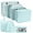 Sky Blue, variant on Pozico 8-Piece Packing Cubes, Travel Packing Organizers with Large Toiletries Bag for Clothes and Shoes, Off White