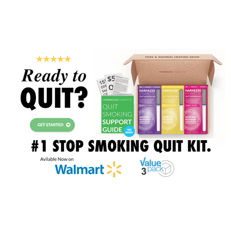 Harmless Cigarette,Tropical Fusion, Lemon & Mixed Berry,Quit Smoking Aid,3pk