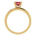 thumbnail image 4 of Solitaire Engagement Ring for Women - 1ct Natural Garnet in 18K Yellow Gold Promise Ring, 4 of 6