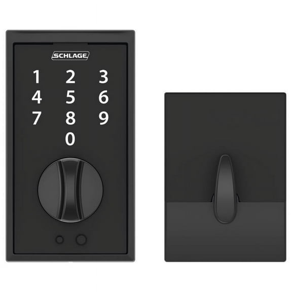 Schlage Century Matte Black Touch Electronic Deadbolt