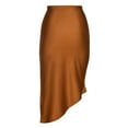 thumbnail image 4 of Homenesgenics Skirt for Women Plus Size Women's Spring and Summer New Sexy Slim Irregular Skirt Fashion Trend Drawstring Half-Body Skirt Brown M, 4 of 6