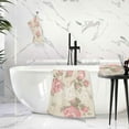 thumbnail image 6 of Vintage Pink Rose Floral Cotton Towel Set 2 Piece, 1 Bath Towels 1 Washcloth, Soft Fast Dry Super Absorbent Face Hand Towel for Bathroom Hotel Gym Spa and Beach, 6 of 7