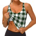 thumbnail image 3 of Yiaed Green White Christmas Tree Lumberjack Plaid Print Ladies Waistcoat Women Sports Vest Vest Sports Women Sports Top Yoga Vest for women-XX-Large, 3 of 8