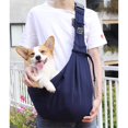 thumbnail image 4 of Sac de Transport pour Animaux de Compagnie Réglable Chat Chien Fournitures de Randonnée Épaule Unique Bleu Foncé, 4 of 8