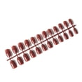 thumbnail image 2 of Vogacara 24 piezas de uñas postizas de ataúd resistentes a los arañazos de bailarina corta coloridas uñas acrílicas artificiales de color sólido DIY Juegos de manicura 19cafe, 2 of 4
