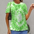 thumbnail image 6 of Colorful Swirls Tie-dye Women's Short Sleeve Tops Casual Blouses T Shirt, 6 of 6