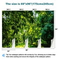 thumbnail image 3 of Peel and Stick Wallpaper Green summer park vivid landscape Modern Art Wall Mural Decor Self Adhesive and Removable 69in x 98in, 3 of 8