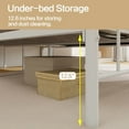 thumbnail image 7 of Pillfn Full Size Canopy Bed Frame Four-Poster Metal Platform Bed with Headboard and Footboard Strong Steel Slat Support, White, 7 of 7