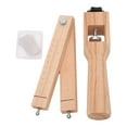 thumbnail image 2 of Leather Strap Cutter, Leather Strip Cutting Tool Pine Wood Stainless Steel Clear Scale With 5Pcs Blade For DIY, 2 of 8