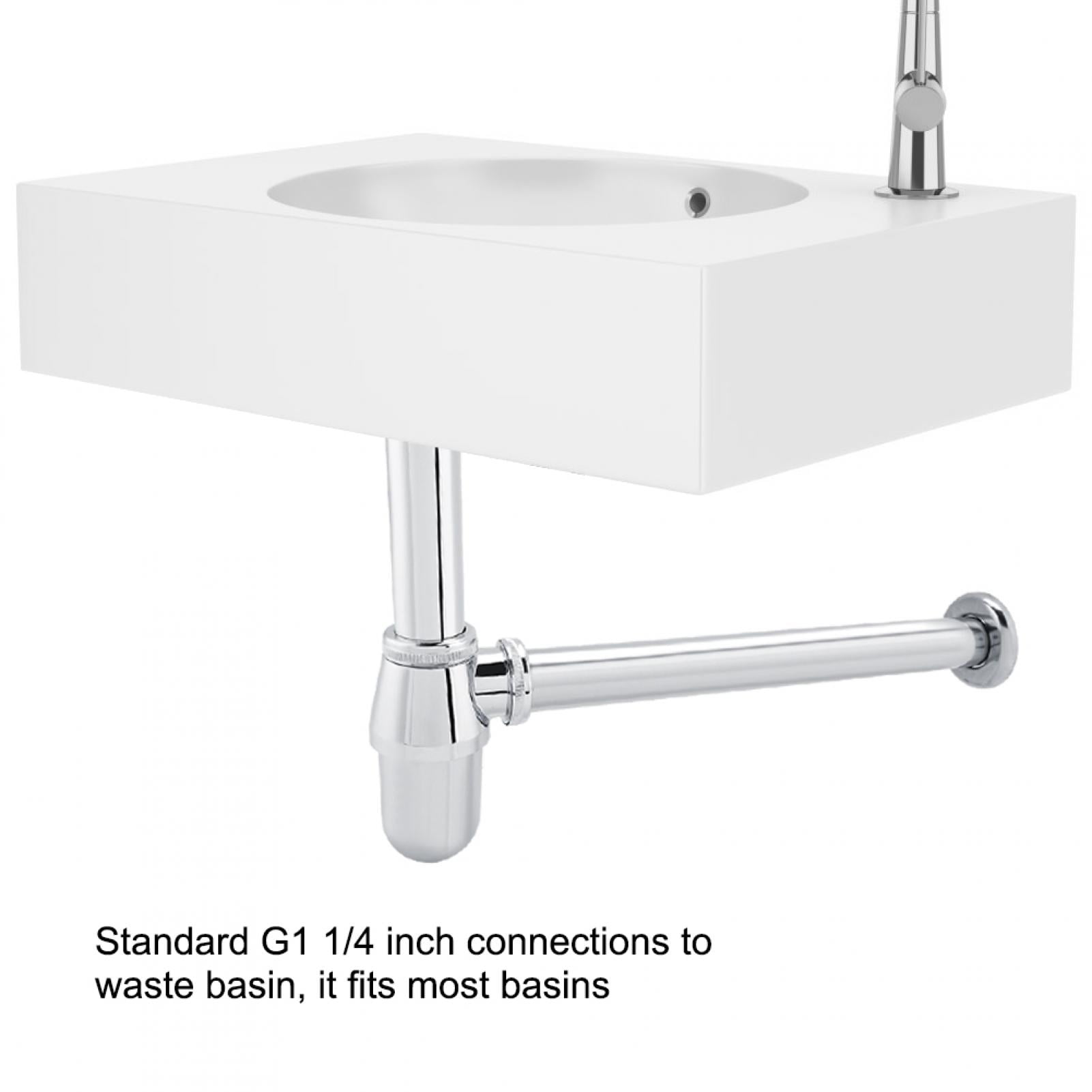 LHCER Kitchen Sink Tube, G1 1/4 Inch Connections Sink Tube, For