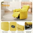 thumbnail image 4 of Homall 360° Swivel Nursery Recliner Power Swivel Rocker Recliner Chairwith 2 Pillows Comfy High Back Adult Glider Rocker for Living Room,Corduroy Yellow, 4 of 8