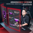 thumbnail image 5 of Homall Gaming Chair Office Chair High Back Racing Computer Chair PU Leather Adjustable Seat Height Swivel Chair Ergonomic Executive Chair with Headrest, Purple, 5 of 8