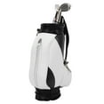 thumbnail image 2 of Mini soporte para bolígrafos de golf con bolígrafo para decoración de escritorio, regalo de golf para fanáticos de amigos golfistas, blanco y negro, 2 of 10