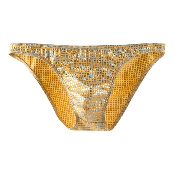 Penkiiy sous-Vêtements Aguichant pour Homme Taille Basse en Soie Glacée, Caleçons Courts Moulants Respirants, Bikini, sous-Vêtements TG Kaki