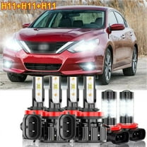 CHUSYYRAY LED Headlight Hi-Lo Beam Fog Light Bulbs Upgrade Kit for Nissan Altima 2007-2018 White 6x