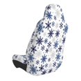 thumbnail image 2 of Wukai blue Snowflake Prints Full Set Car Seat Covers with Soft Padding Universal Auto Front Seats Protector and Cushion Mat, 2 of 5
