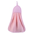 thumbnail image 1 of Yuarrent Toalla de baño de felpa para bebé, toalla de mano para guardería, toalla de baño colgante para cocina y baño, 1 ud. Suministros de limpieza para el hogar Rosado Yuarrent JJ3864-01, 1 of 6