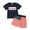 Dark Blue, variant on Toddler Boy Outfits Baby Boys Clothes Sets Kids Spring Summer Round Neck Printed Sleeveless Casual 3 6 12 18 24 Months 3T Tees and Shorts Tee & Set 2 Piece