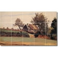 thumbnail image 1 of Ceramic Tile Mural-Jean Corot Village Painting 74. 30" w x 18" h using (15) 6 x 6 ceramic tiles, 1 of 3