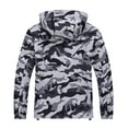 thumbnail image 2 of Tyhengta Men's Jacket Waterproof Coat Hooded Raincoat Outdoor Hiking Lightweight Windbreaker Camouflage grey L, 2 of 7
