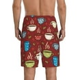 thumbnail image 3 of Fotbe Coffee Cups Pajama Shorts for Men, Men's Pajama Bottoms, Sleepwear,Short Pajama Pants-Small, 3 of 9