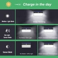 thumbnail image 5 of 158 luces solares LED para exteriores【Paneles solares de 3000LM-2400mAh】Luces solares con sensor de movimiento Focos inalámbricos para exteriores【Impermeables, a prueba de niebla, nieve y calor】 JAMW Sencillez, 5 of 5