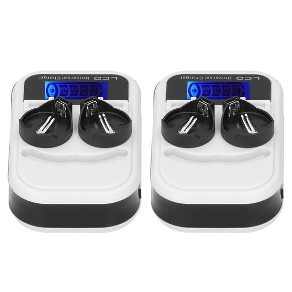 Gupbes 2Pcs AC100-240V LCD Button Battery Charger For LIR2016 2025 2032 ML2016 2025 2032 Good Performance