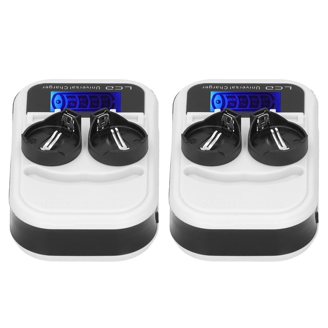 Gupbes 2Pcs AC100-240V LCD Button Battery Charger For LIR2016 2025 2032 ML2016 2025 2032 Good Performance